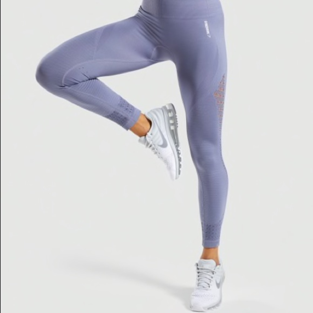 Gymshark Energy+ seamless steel blue leggings